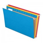 Pendaflex Colored Hanging Folders, 1/5 Tab, Letter, 5 Assorted Colors, 25/Box PFX81663
