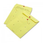 Quality Park Colored Paper String & Button Interoffice Envelope, 10 x 13, Yellow, 100/Box QUA63576