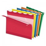 Pendaflex Colored Reinforced Hanging Folders, 1/5 Tab, Letter, Asst, 25/Box PFX42592