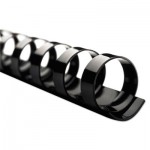 Swingline Gbc CombBind Standard Spines, 1" Diameter, 225 Sheet Capacity, Black, 100/Box SWI4000118