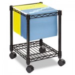 Safco Compact Mobile Wire File Cart, One-Shelf, 15-1/2w x 14d x 19-3/4h, Black SAF5277BL