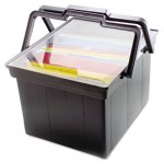 TLF2B Companion Portable File Storage Box, Legal/Letter, Plastic, Black AVTTLF2B
