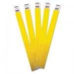 Advantus Crowd Management Wristbands, Sequentially Numbered, 9 3/4 x 3/4, Yellow, 500/PK AVT75512