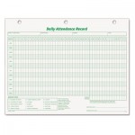 Tops Daily Attendance Card, 8 1/2 x 11, 50 Forms TOP3284