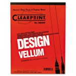 Clearprint Design Vellum Paper, 16lb, 8.5 x 11, Translucent White, 50/Pad CLE10001410