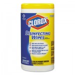 Clorox Disinfecting Wipes, 7 x 8, Lemon Fresh, 75/Canister, 6/Carton CLO15948CT