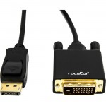 Rocstor DisplayPort 1.2v to DVI Video Cable 6ft, Supports 4K Y10C155-B1