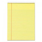 Docket Wirebound Ruled Pad w/Cover, 8 1/2 x 11 3/4, Canary, 70 Sheets TOP63621