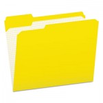 Pendaflex R152 1/3 YEL Double-Ply Reinforced Top Tab Colored File Folders, 1/3-Cut Tabs, Letter Size, Yellow