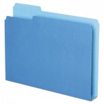 Pendaflex Double Stuff File Folders, 1/3-Cut Tabs, Letter Size, Blue, 50/Pack PFX54455