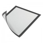 Durable DURAFRAME Magnetic Sign Holder, 5.5 x 8.5, Black Frame, 2/Pack DBL472101