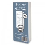Lathem Time E14-100 Time Cards, Bi-Weekly/Monthly/Semi-Monthly/Weekly, Two Sides, 7" LTHE14100