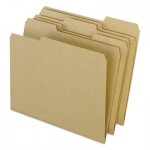 Pendaflex Earthwise by Pendaflex Recycled File Folders, 1/3 Top Tab, Ltr, Natural, 100/BX PFX04342