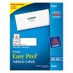 Avery Easy Peel Inkjet Address Labels, 1 1/3 x 4, White, 1400/Box AVE8462