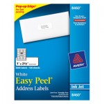 Avery Easy Peel Inkjet Address Labels, 1 x 2 5/8, White, 3000/Box AVE8460