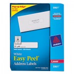Avery Easy Peel Laser Address Labels, 1 x 4, White, 5000/Box AVE5961