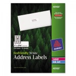 Avery EcoFriendly Laser/Inkjet Mailing Labels, 1 x 2 5/8, White, 750/Pack AVE48160