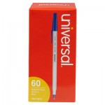 UNV15614 Economy Ballpoint Stick Oil-Based Pen, Blue Ink, Medium, 60/Pack UNV15614