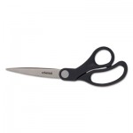 UNV92010 Economy Scissors, 8" Length, Bent Handle, Stainless Steel, Black UNV92010