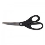 UNV92009 Economy Scissors, 8" Length, Straight Handle, Stainless Steel, Black UNV92009