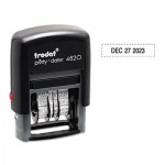Trodat 4820 Economy Stamp, Dater, Self-Inking, 1 5/8 x 3/8, Black USSE4820