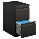 HON Efficiencies Mobile Pedestal File w/Two File Drawers, 22-7/8d, Charcoal HON33823RS