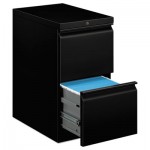 HON Efficiencies Mobile Pedestal File w/Two File Drawers, 22-7/8d, Black HON33823RP