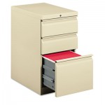 HON Efficiencies Mobile Pedestal File with One File/Two Box Drawers, 22-7/8d, Putty HON33723RL