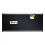 Quartet Embossed Bulletin Board, Hi-Density Foam, 48 x 36, Black, Aluminum Frame QRTB344A