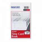 Rediform Employee Time Card, Weekly, 4-1/4 x 7, 100/Pad RED4K409