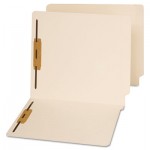 UNV13120 End Tab Folders, Two Fasteners, Letter, Manila, 50/Box UNV13120