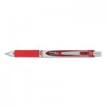 Pentel EnerGel RTX Retractable Liquid Gel Pen, .7mm, Black/Gray Barrel, Red Ink PENBL77B