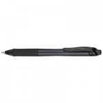 Pentel EnerGel-X Retractable Gel Pen, 1 mm Metal Tip, Black Ink, Smoke Barrel, Dozen PENBL110A