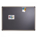 Quartet Euro-Style Bulletin Board, High-Density Foam, 48 x 36, Black/Aluminum Frame QRTB364T