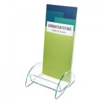 deflecto Euro-Style DocuHolder, Leaflet Size, 4.5w x 4.5d x 7.88h, Green Tinted DEF775383