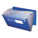 Smead Expanding File, 12 Pockets, Letter, Blue/Clear SMD70876
