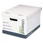 UNV95225 Extra-Strength Storage Box, Letter/Legal, 12 x 15 x 10, White, 12/Carton UNV95225
