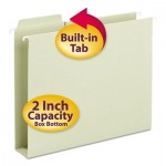 Smead FasTab Box Bottom Hanging Folders, Letter Size, 1/3-Cut Tab, Moss, 20/Box SMD64201