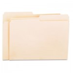 UNV12112 File Folders, 1/2 Cut, One-Ply Top Tab, Letter, Manila, 100/Box UNV12112