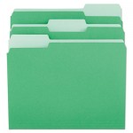 UNV10502 File Folders, 1/3 Cut One-Ply Tab, Letter, Green/Light Green, 100/Box UNV10502