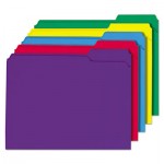 UNV16166 File Folders, 1/3 Cut Double-Ply Top Tab, Letter, Assorted Colors, 100/Box UNV16166