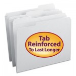 Smead File Folders, 1/3 Cut, Reinforced Top Tab, Letter, White, 100/Box SMD12834