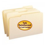 Smead File Folders, 1/3 Cut Assorted, Reinforced Top Tab, Legal, Manila, 100/Box SMD15334
