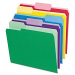 Pendaflex File Folders with Erasable Tabs, 1/3 Cut Top Tab, Letter, Assorted, 30/Pack PFX84370