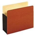 Pendaflex File Pocket with Tyvek, Top Tab, Straight Cut, 1 Pocket, Letter, Brown PFX63274