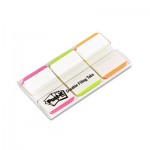 Post-It Tabs File Tabs, 1 x 1 1/2, Lined, Assorted Fluorescent Colors, 66/Pack MMM686LPGO