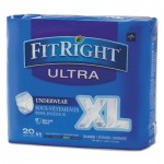FitRight Ultra Protective Underwear, X-Large, 56-68" Waist, 20/Pack, 4 Pack/Ctn MIIFIT23600ACT