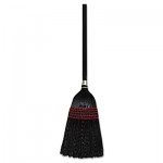 UNS 930BP Flag-Tip Push Broom, Poly Bristles, 42" Handle, Natural/Black, 12/Carton BWK930BP
