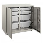 HON HONSC182830LGLO Flagship Storage Cabinet with 4 Small and 4 Medium Bins, 30 x 18 x 28, Loft HONSC182830LGLO