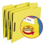 Smead Folders, Two Fasteners, 1/3 Cut Assorted Top Tab, Letter, Yellow, 50/Box SMD12940